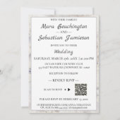Invitation *~ Bow Romance AR26 Flower QR RSVP Mariage (Dos)