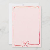 Invitation Bow rose | Baby shower doux (Dos)