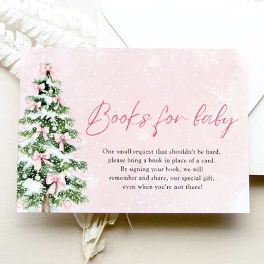 Invitation Bow rose Christmas Tree Books for Baby Baby shower