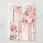 Invitation Bow rose Floral Fancy ONE Girl 1er anniversaire (Dos)