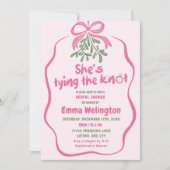 Invitation Bow Rose Hiver Attache Fête des mariées noeud (Devant)