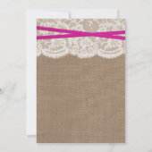Invitation Bow rose Russe Burlap & Lace Engagement Party (Dos)