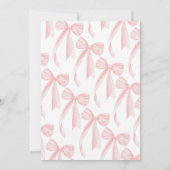 Invitation Bow rose vif Elle noue la Fête des mariées de noeu (Dos)