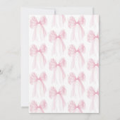 Invitation Bow rose vif Elle noue la Fête des mariées de noeu (Dos)