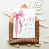 Invitation Bow rose vif Elle noue la Fête des mariées de noeu