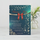 Invitation Bow rouge, Confetti, Green Company fête de Noël (Debout devant)