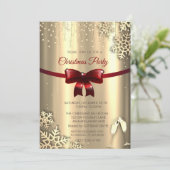 Invitation Bow rouge, Flammes de neige, Verres Gold Company N (Debout devant)