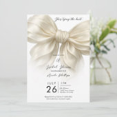 Invitation Bow Ruffle D'Ivoire Attache La Fête des mariées De (Debout devant)