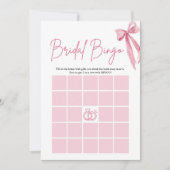 Invitation Bow She's Tying the Knot Fête des mariées Bingo Je (Devant)