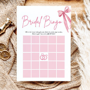 Invitation Bow She's Tying the Knot Fête des mariées Bingo Je