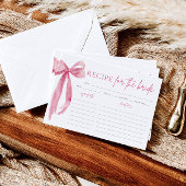 Invitation Bow She's Tying the Knot Fête des mariées Recette 