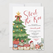 Invitation Bow Stock the Tree Christmas Bridal Shower Floral (Devant)