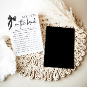 Invitation Bow Tous Les Yeux Sur Le Jeu De Fête des mariées D