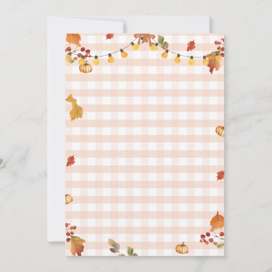 Invitation Bow Truck Citrouille 1er anniversaire Automne Auto (Dos)