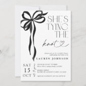 Invitation Bow Tying Knot Photo QR Fête des mariées (Devant)