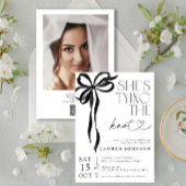 Invitation Bow Tying Knot QR Fête des mariées photo