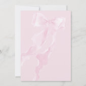 Invitation Bow Un Anniversaire Blush Minimal Rose Girl (Dos)