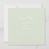 Invitation Bow vert (Dos)