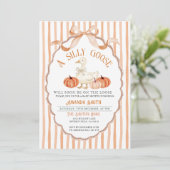 Invitation Bow Vintage Fall Silly Goose Baby shower (Debout devant)