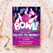 Invitation Bowl Bowling, fête d'anniversaire