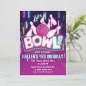 Invitation Bowl Bowling, fête d'anniversaire (Debout devant)