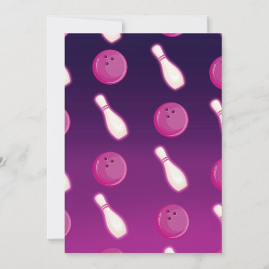 Invitation Bowl Bowling, fête d'anniversaire (Dos)