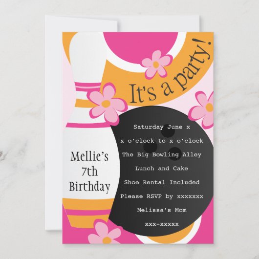 Invitation Bowling (Devant)