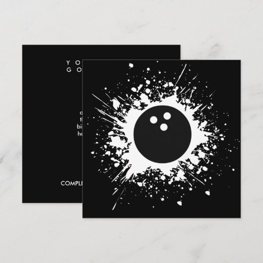 Invitation bowling (Devant / Derrière)