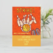 Invitation Bowling adolescent entre filles fête d'anniversair (Debout devant)