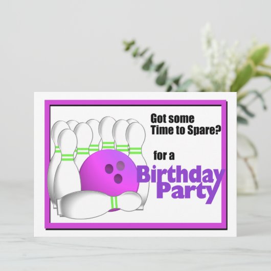 Invitation Bowling Anniversaire (Debout devant)