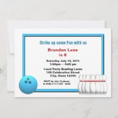Invitation Bowling Anniversaire (Dos)