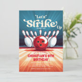 Invitation Bowling Anniversaire de enfant Party (Debout devant)