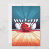 Invitation Bowling Anniversaire de enfant Party (Dos)