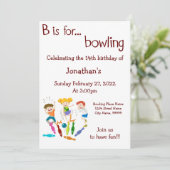 Invitation Bowling Anniversaire pour Bowling Party (Debout devant)