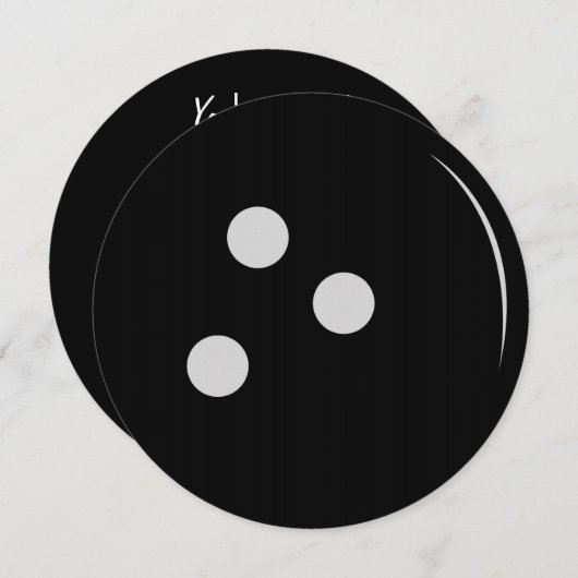 Invitation Bowling Ball (Devant / Derrière)