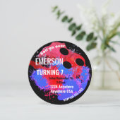 Invitation BOWLING BALL, bowling, Glow bowling anniversaire (Debout devant)