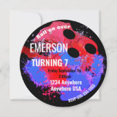 Invitation BOWLING BALL, bowling, Glow bowling anniversaire (Devant)