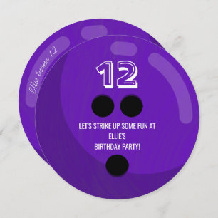 Invitation Bowling Ball   Parti Anniversaire de enfant   Viol