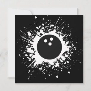 Invitation bowling ball splatz