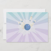 Invitation Bowling Blue Strike Photo Bowl Boys Anniversaire (Dos)