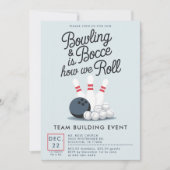 Invitation Bowling Bocce Team Building Church Business Simple (Devant)