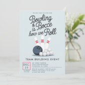 Invitation Bowling Bocce Team Building Church Business Simple (Debout devant)