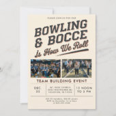 Invitation Bowling Bocce Team Building Church Photo d'affaire (Devant)