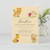 Invitation Bowling dix épingles fête d'anniversaire Custom (Debout devant)