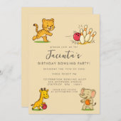 Invitation Bowling dix épingles fête d'anniversaire Custom (Devant / Derrière)
