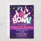 Invitation Bowling fête d'anniversaire (Devant)