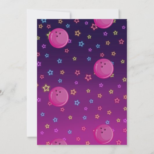 Invitation Bowling fête d'anniversaire (Dos)