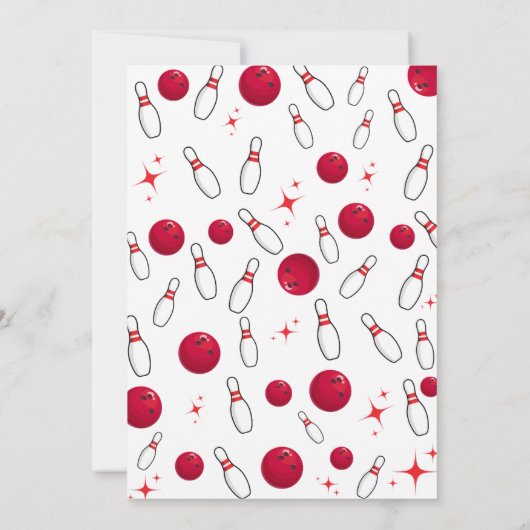 Invitation Bowling fête d'anniversaire (Dos)