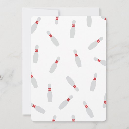 Invitation Bowling Fun Fun Fête d'anniversaire de l'enfant In (Dos)