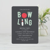 Invitation Bowling Fun Fun Fête d'anniversaire pour enfants I (Debout devant)